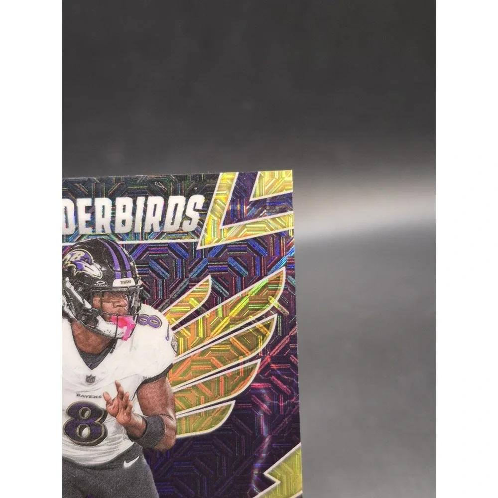 2025 Panini Phoenix Lamar Jackson #4 Thunderbirds Yellow Mojo /49 Ravens MVP